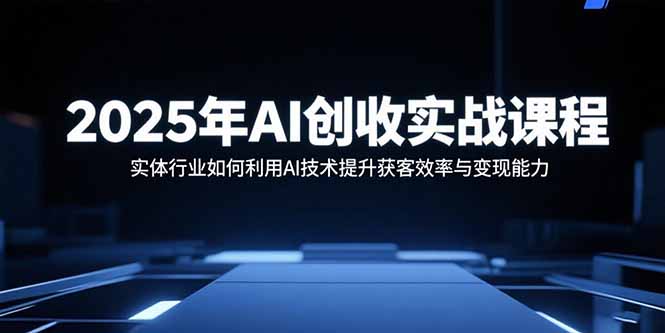 2025年AI创收实战课程：实体行业如何利用AI技术提升获客效率与变现能力-奇奇网创