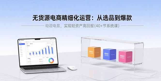 无货源电商精细化运营：从选品到爆款，实现轻资产高回报(40+节系统课-奇奇网创