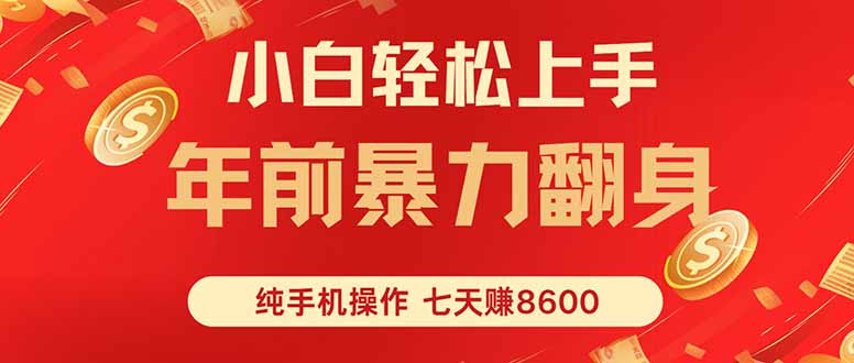 七天狂赚8600，小白纯手机操作，日入1000+-奇奇网创