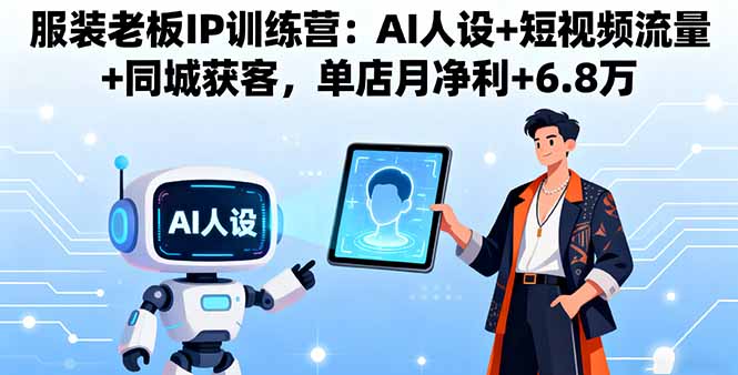 服装老板IP训练营：AI人设+短视频流量+同城获客，单店月净利+6.8万-奇奇网创
