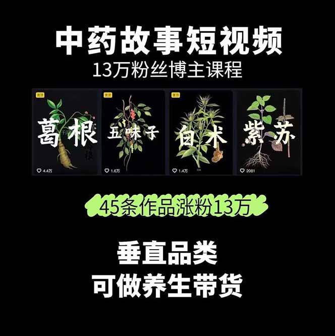 图片[2]-中药文化赛道：溯源故事开发，AI工具实战，平台运营，全方位解锁中医流量变现新路径-奇奇网创