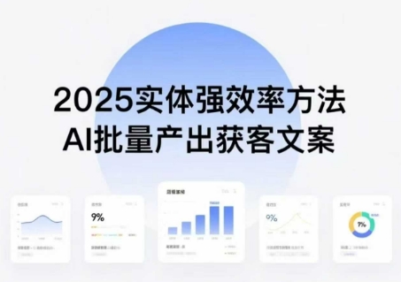 实体强效率方法：AI批量产出获客文案，2025年普通人拥抱AI，实现实体创收-奇奇网创