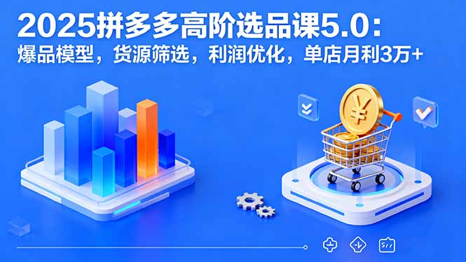 2025拼多多高阶选品课5.0：爆品模型，货源筛选，利润优化，单店月利3万+-奇奇网创