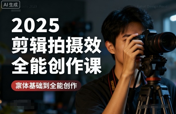 2025剪辑拍摄特效全能创作课，零基础到全能创作-奇奇网创