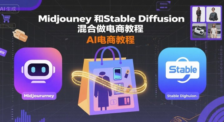 Midjourney和Stable Diffusion混合做电商教程-ai电商教程-奇奇网创