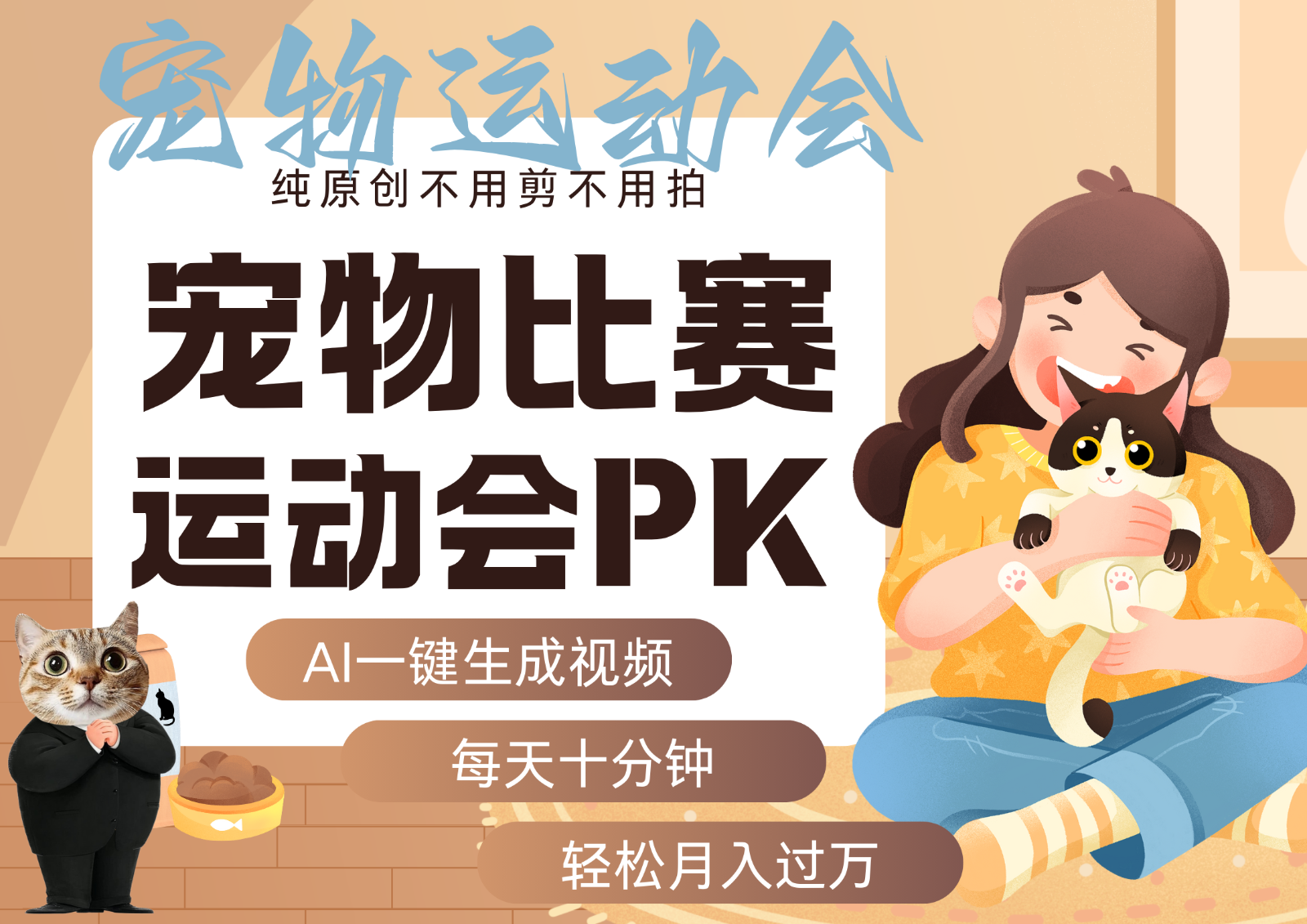 AI萌宠运动员跳水 射击 篮球 足球比赛 每天十分钟 附详细提示词文案库 代替做…-奇奇网创