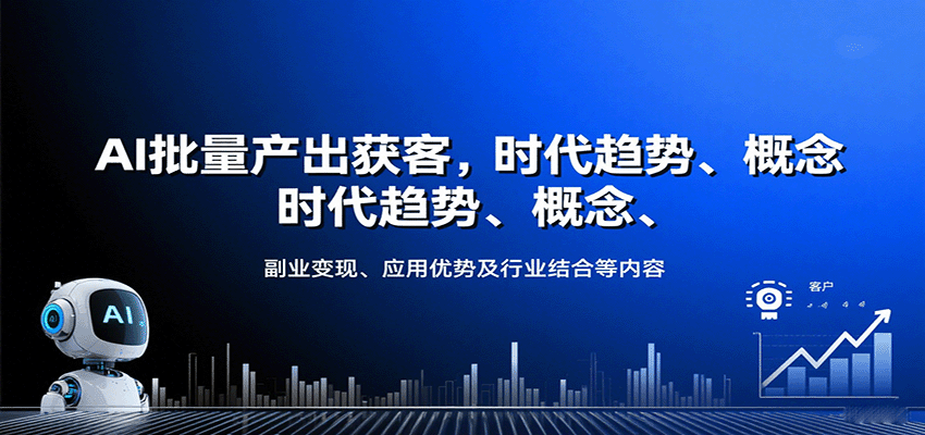 AI批量产出获客，时代趋势、概念、副业变现、应用优势及行业结合等内容-奇奇网创