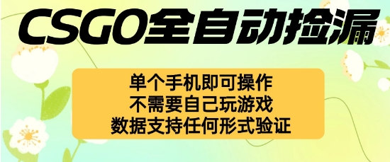 自动挂G捡漏，不用自己挂G不用玩游戏，一个手机即可操作，新手小白轻松月入1W+【揭秘】-奇奇网创