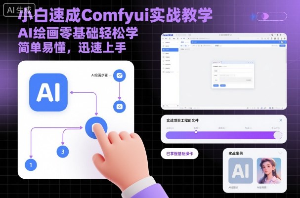 小白速成Comfyui实战教学，AI绘画零基础轻松学，简单易懂，迅速上手-奇奇网创