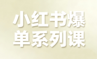 小红书爆单系列课，聚焦小红书电商全链路增长-奇奇网创