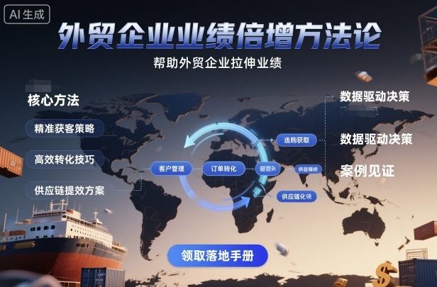 外贸企业业绩倍增方法论，帮助外贸企业拉伸业绩-奇奇网创