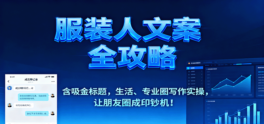 服装人文案全攻略，含吸金标题，生活、专业圈写作实操，让朋友圈成印钞机！-奇奇网创