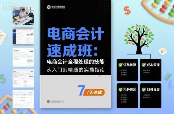 电商会计速成班，电商会计全程处理的技能-奇奇网创