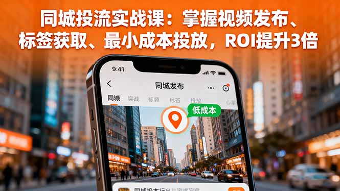 同城投流实战课：掌握视频发布、标签获取、最小成本投放，ROI提升3倍-奇奇网创