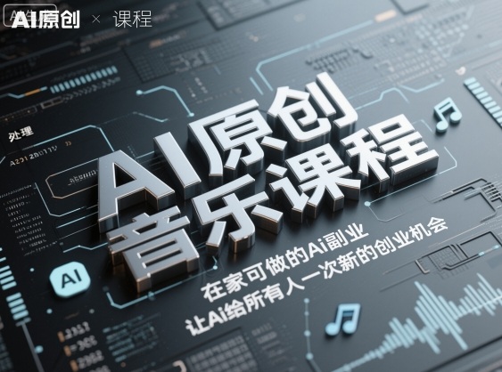 AI原创音乐课程，在家可做的Ai副业，让Ai给所有人一次新的创业机会-奇奇网创