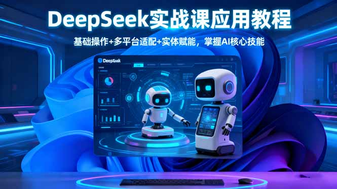DeepSeek实战课应用教程、基础操作+多平台适配+实体赋能，掌握AI核心技能-奇奇网创