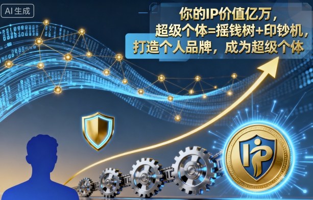 你的IP价值亿万，超级个体=摇钱树+印钞机，打造个人品牌，成为超级个体-奇奇网创