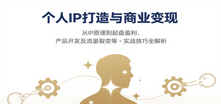 个人IP打造与商业变现，从IP原理到起盘盈利、产品开发及流量裂变等实战技巧全解析-奇奇网创