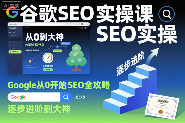 谷歌SEO实操课，Google从0开始SEO全攻略，逐步进阶到大神-奇奇网创