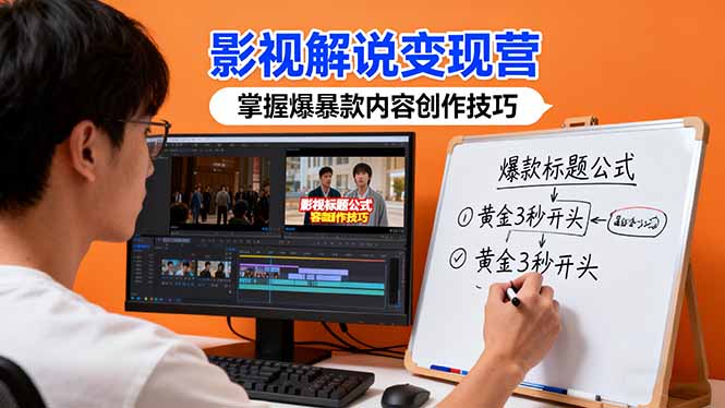 影视解说变现营：通过30+实战案例爆款内容创作技巧，掌握影视解说盈利密码-奇奇网创