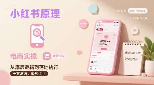 小红书原理以及详细实操流程，小红书电商教程-奇奇网创