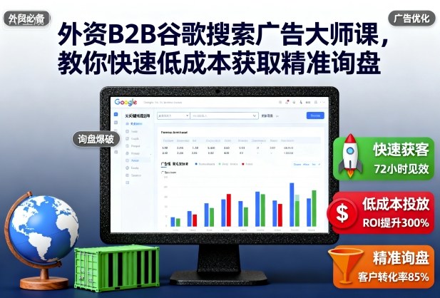 外资B2B谷歌搜索广告大师课，教你快速低成本获取精准询盘-奇奇网创