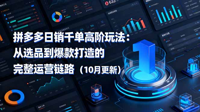 拼多多日销千单高阶玩法：从选品到爆款打造的完整运营链路(10月更新-奇奇网创