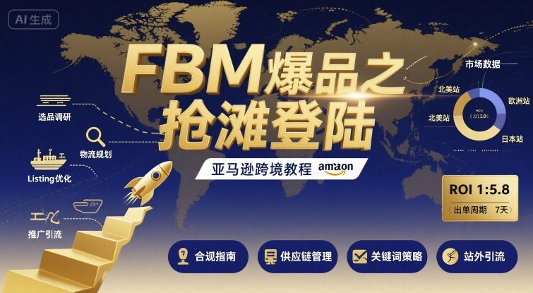 FBM爆品之抢滩登陆-亚马逊跨境教程-奇奇网创