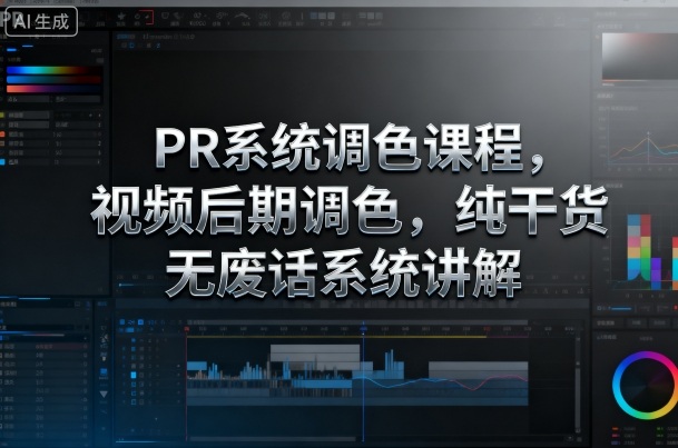PR系统调色课程，视频后期调色，纯干货无废话系统讲解-奇奇网创