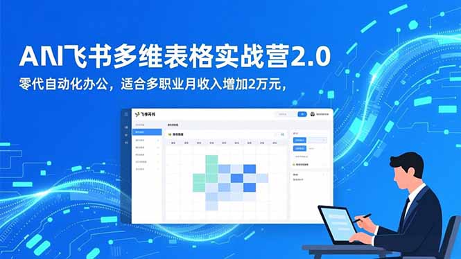 AI+飞书多维表格实战营2.0：零代码自动化办公，适合多职业月收入增加2万元-奇奇网创