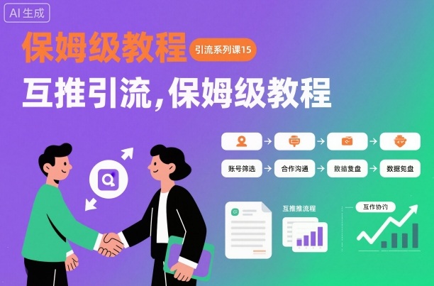 引流系列课15：互推引流，保姆级教程【文档】-奇奇网创