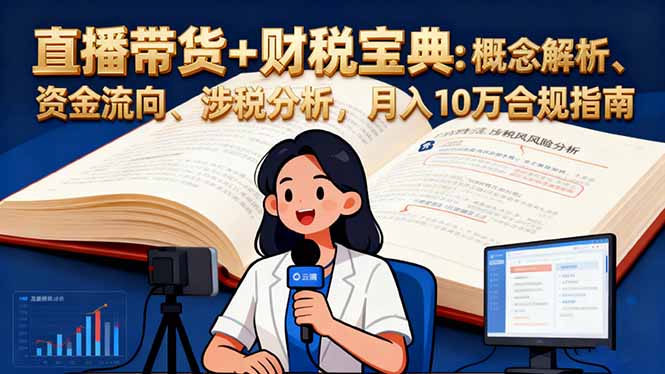 直播带货+财税宝典：概念解析、资金流向、涉税分析，月入10万合规指南-奇奇网创