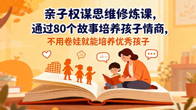 亲子权谋思维修炼课，通过80个故事培养孩子情商,不用卷娃就能培养优秀孩子-奇奇网创