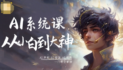 AI系统课程，从小白到大神系统学AI，AI声音-AI绘画-AI视频一门课全掌握-奇奇网创