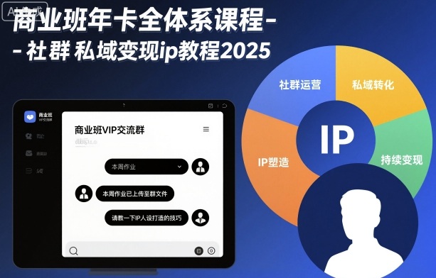 商业班年卡全体系课程-社群私域变现ip教程2025-奇奇网创
