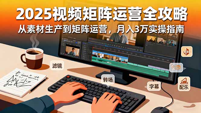2025短视频矩阵运营全攻略：从素材生产到矩阵运营，月入3万实操指南-奇奇网创
