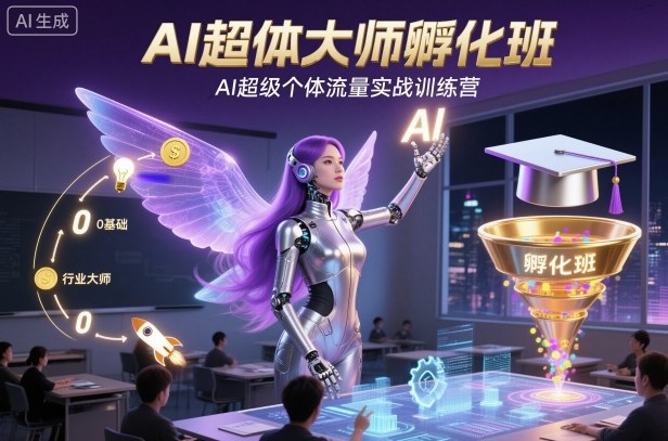 AI超体大师孵化班，AI超级个体流量实战训练营-奇奇网创
