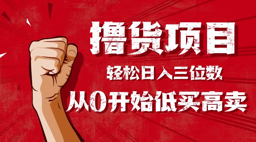 手把手教你撸货，从0开始低买高卖，小白轻松实现日入三位数!!!-奇奇网创