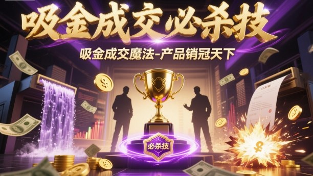 吸金成交必杀技，吸金成交魔法-产品销冠天下-奇奇网创