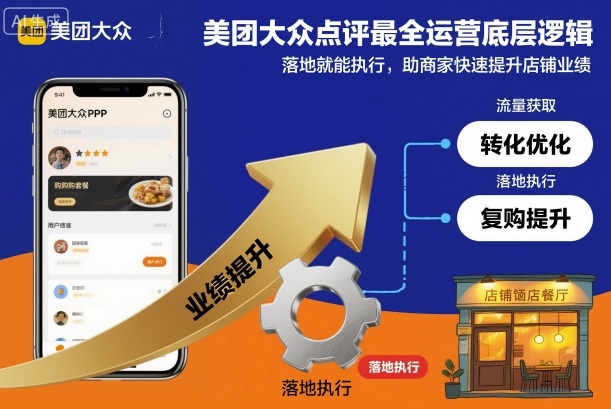 美团大众点评最全运营底层逻辑，落地就能执行，助商家快速提升店铺业绩-奇奇网创