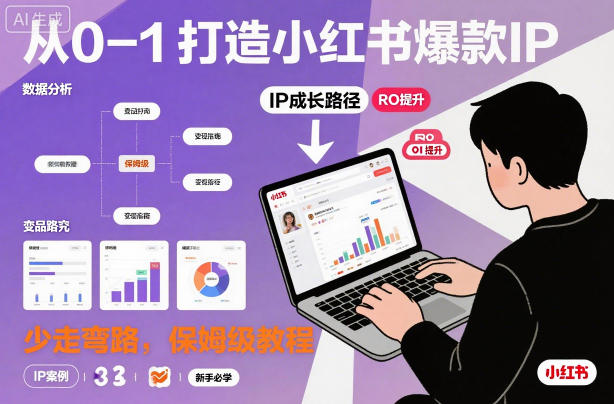 从0-1如何打造一个小红书爆款IP，少走弯路，保姆级教程-奇奇网创
