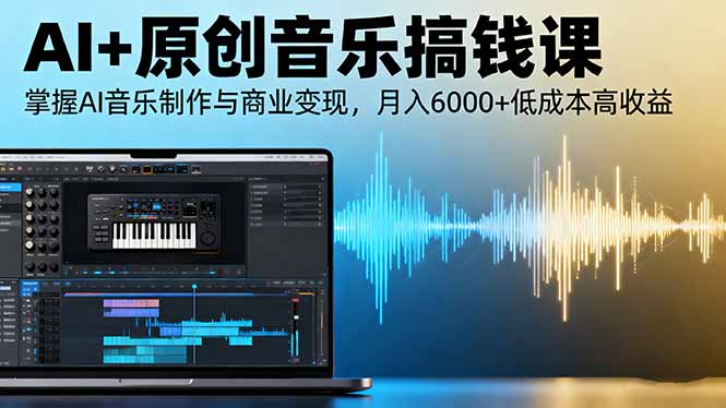 AI+原创音乐搞钱课：掌握AI音乐制作与商业变现，月入6000+低成本高收益-奇奇网创