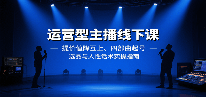 运营型主播线下课：提价值降互上、四部曲起号、选品与人性话术实操指南-奇奇网创