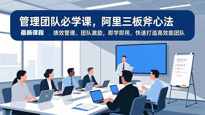 管理团队必学课，阿里三板斧心法、绩效管理、团队激励，即学即用，快速打造高效能团队-奇奇网创