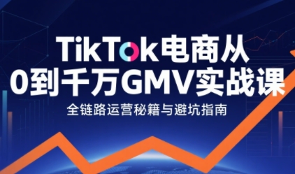 TikTok电商从0到千万GMV实战课，从0到1拆解实战秘籍(更新)-奇奇网创