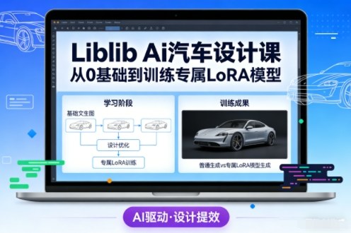 Liblib Ai汽车设计课，从0基础文生图，到教你训练专属设计和风格LoRA模型-奇奇网创