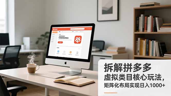 拆解拼多多虚拟类目核心玩法，矩阵化布局实现日入1000+-奇奇网创