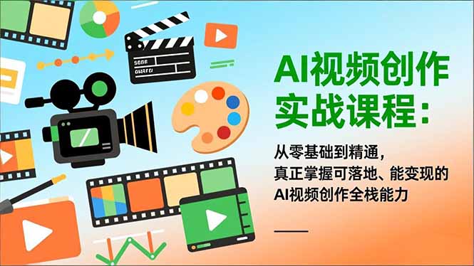 AI视频创作实战课程：从零基础到精通，真正掌握可落地、能变现的AI视频创作全栈能力-奇奇网创